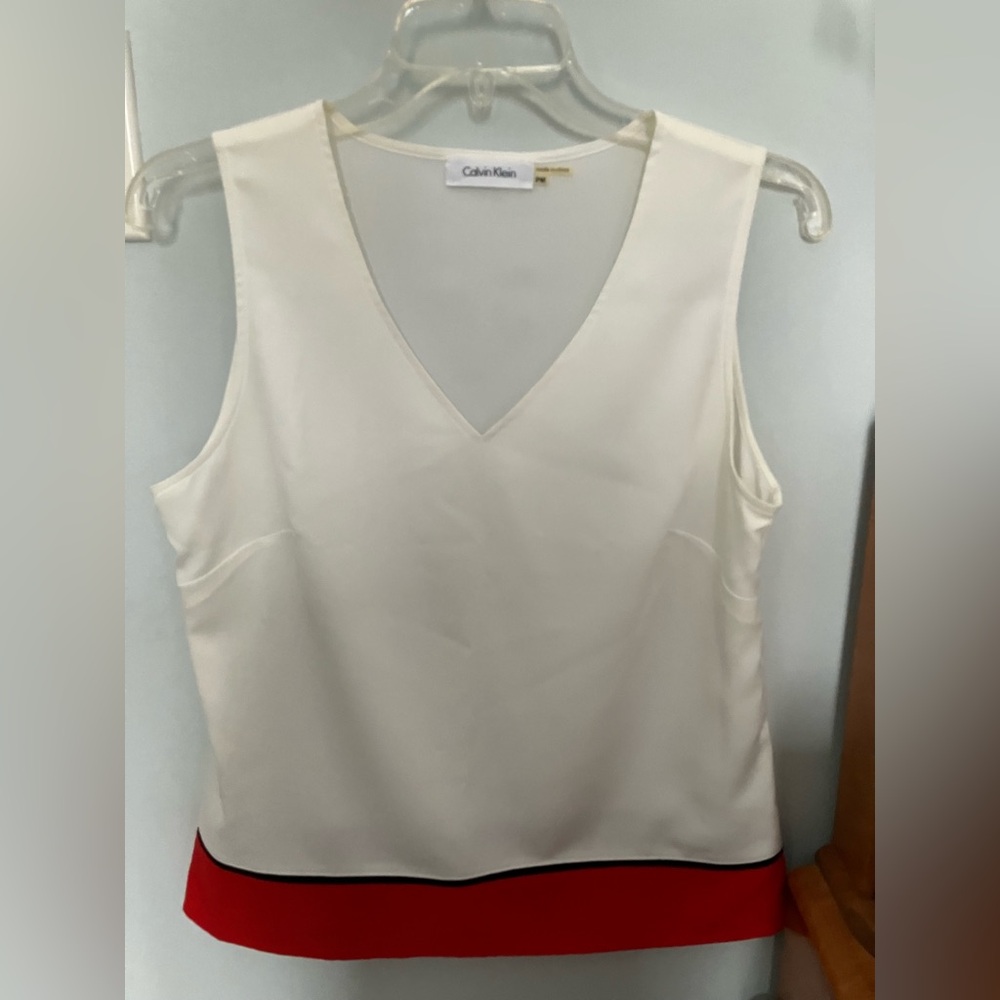 Calvin Klein Blouse White Sleeveless